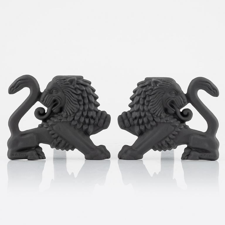 Anna Petrus, a pair of cast iron fire dogs, Svenskt Tenn, Sweden.