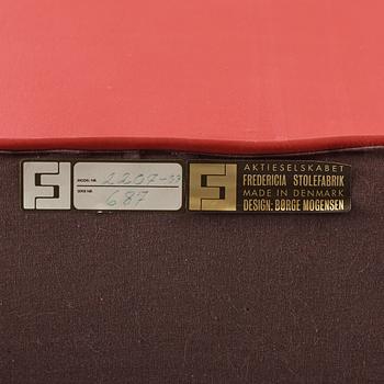 Børge Mogensen, fåtöljer, ett par,  Fredericia Furniture, Danmark.