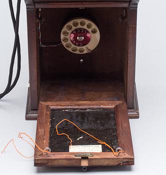 VÄGGTELEFON, Telegrafverkets Verkstad, Stockholm.