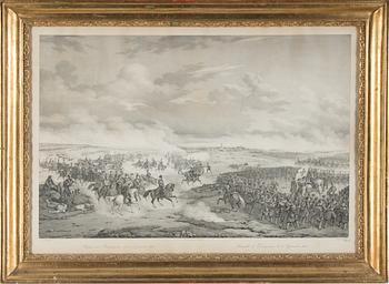 A pair of engraving, including "The Battle of Dennewitz, 6 September 1813", 19th century.