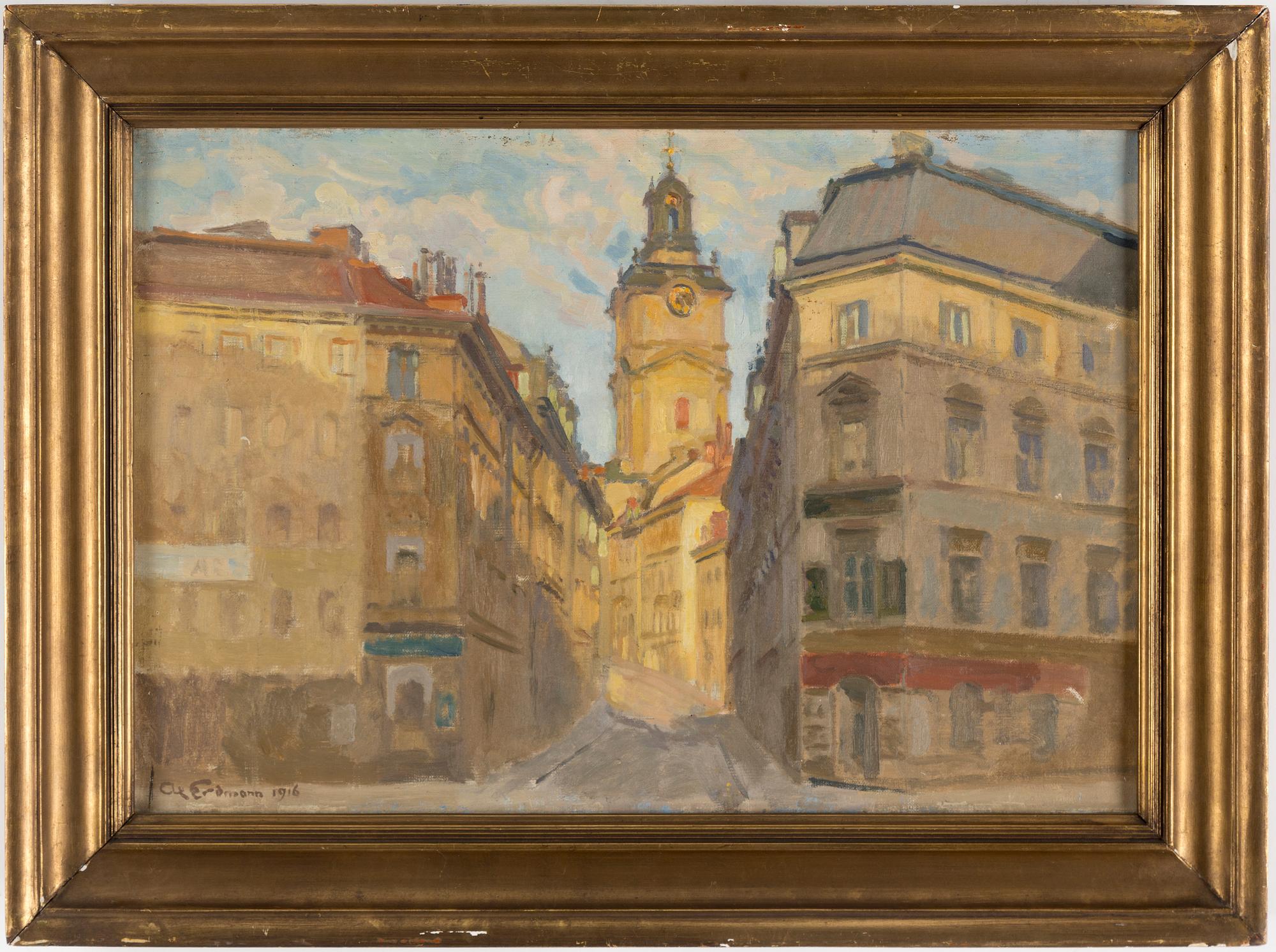 AXEL ERDMANN, olja på duk, signerad Ax Erdmann och daterad 1916.
