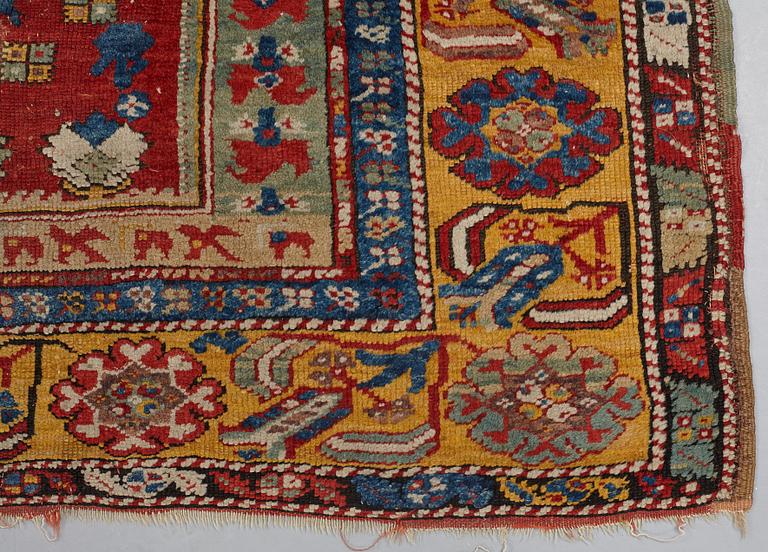 MATTA, antik Anatolisk bönematta, Konya området (Konya-Ladik), 1800-talets sista fjärdedel, ca 118,5 x 114,5 cm.