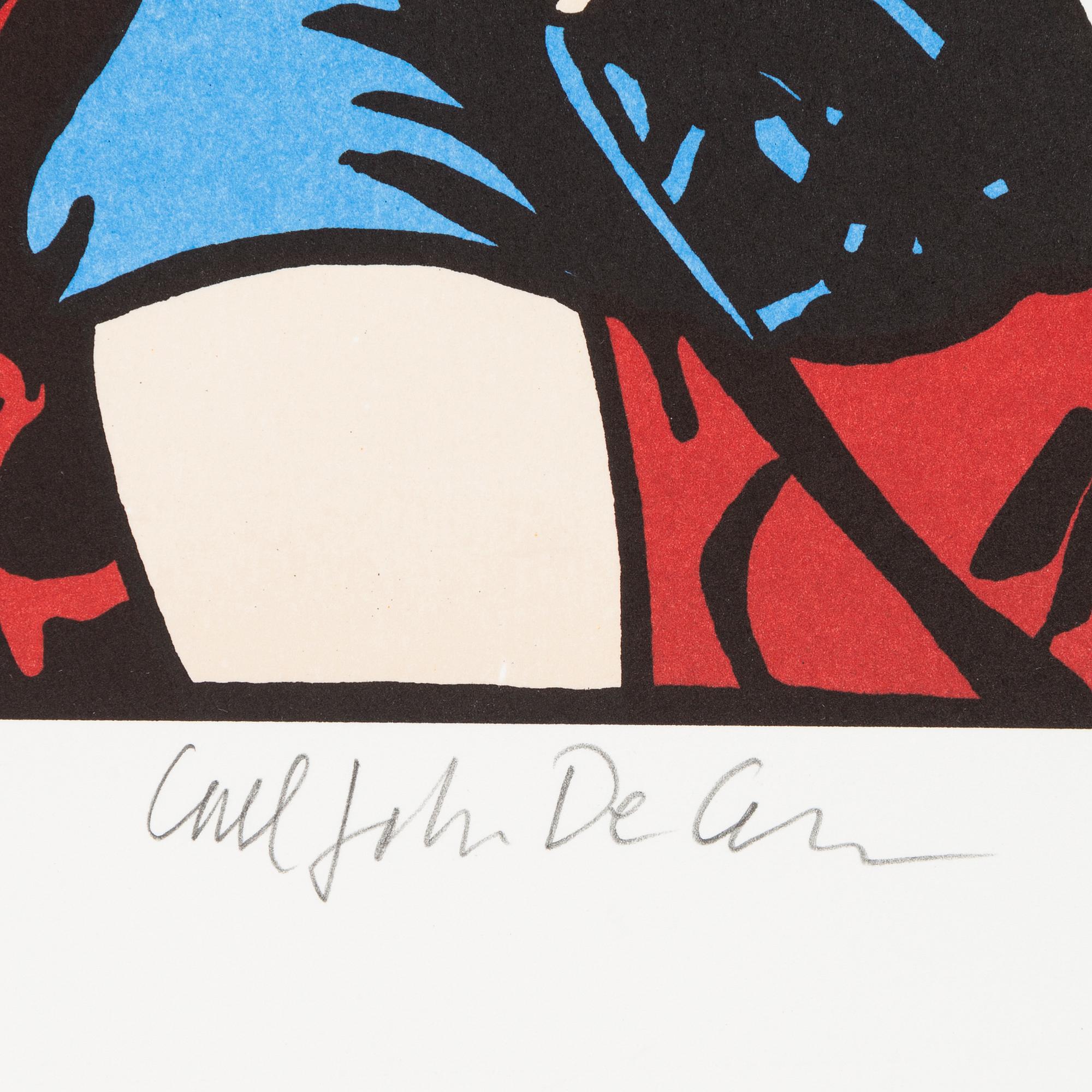 Carl Johan De Geer, färglitografi, signerad 15/190.