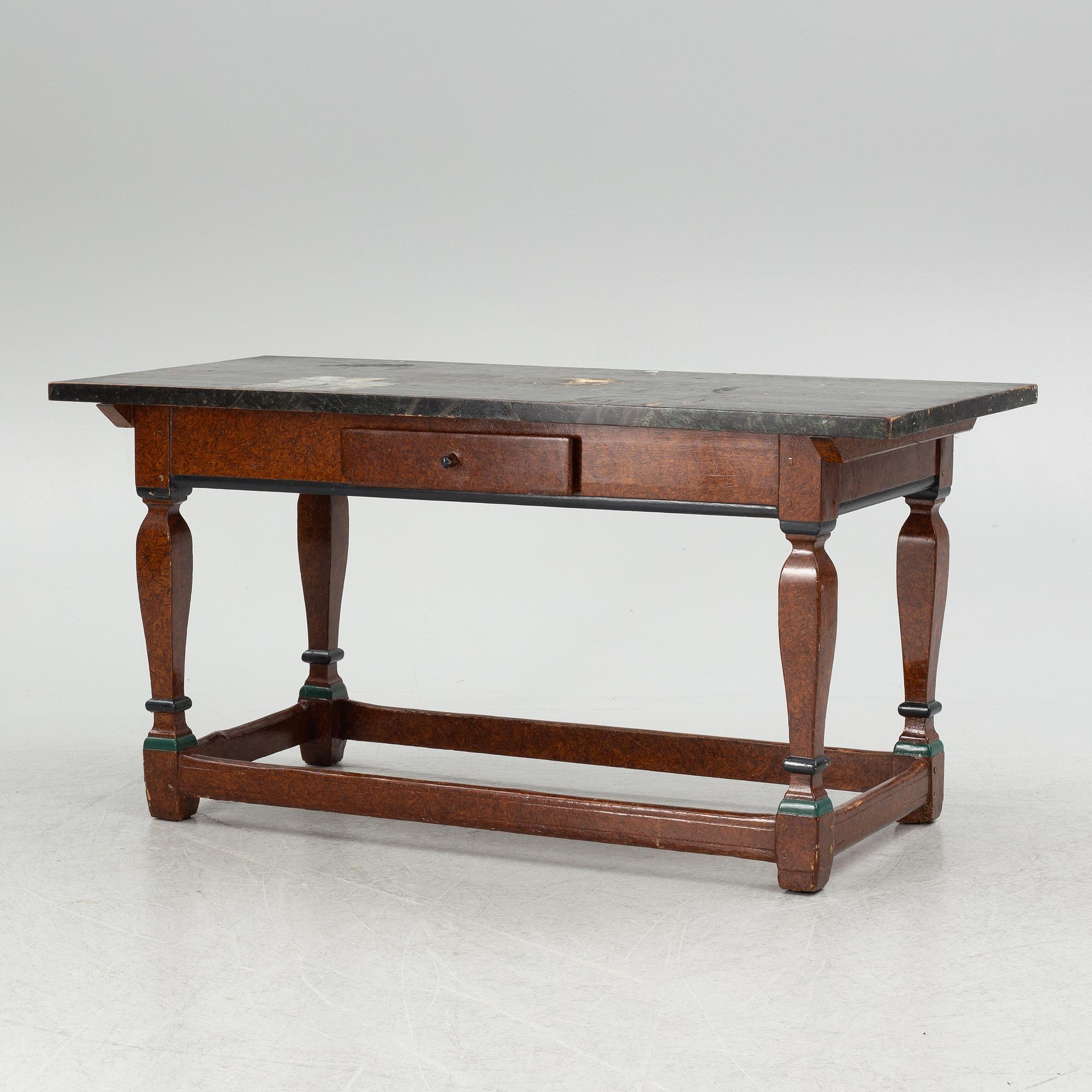 A Baroque table, probably Norway, 18th Century.