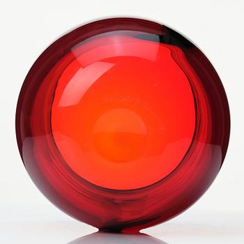 Berit Johansson, a red and blue glass bowl, Salviati Italy 1991.