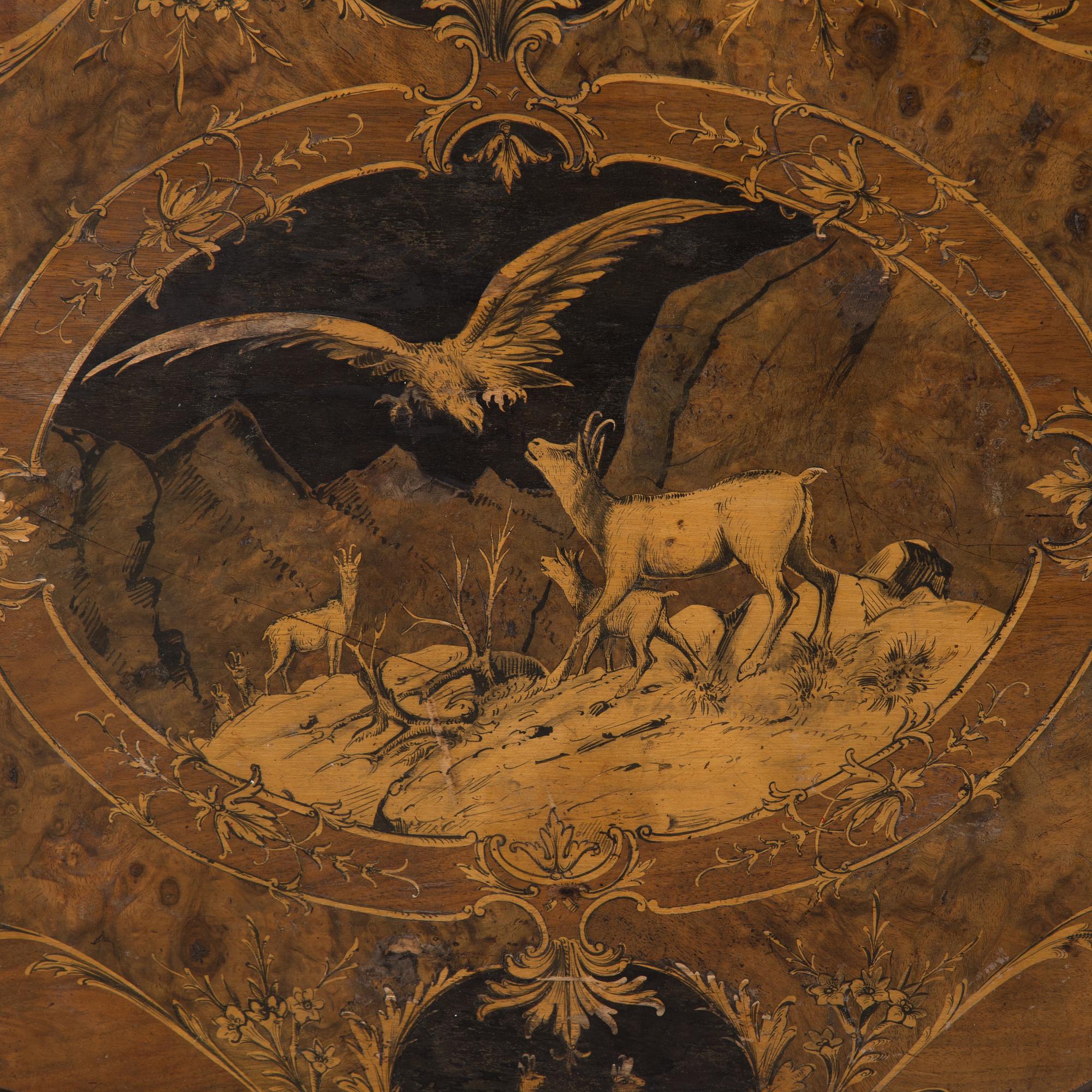 A Neo-Rococo inlay table, late 19th Century. - Bukowskis