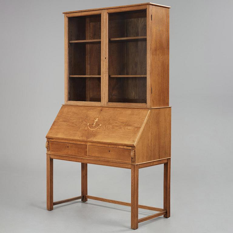 J. E. Blomqvist, a Swedish Grace writing cabinet with armchair, Uppsala, ca 1921.