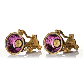 Uppsatsskålar, ett par, troligen Ryssland, sent 1800-tal, Empirestil.