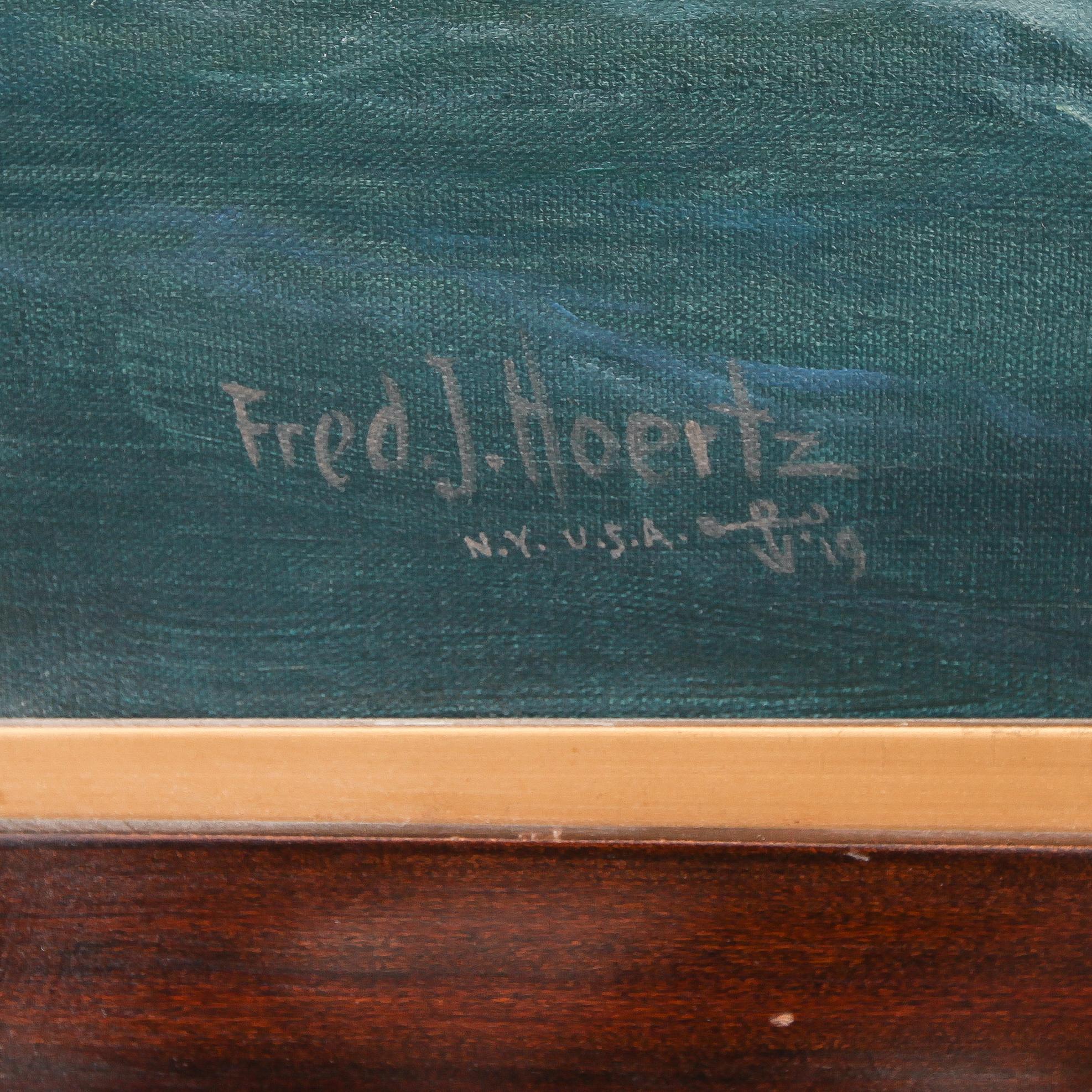 FREDERICK J HOERTZ, olja på duk, signerad och daterad 19.