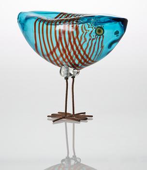 An Alessandro Pianon 'Pulcino' glass bird, Vistosi, Italy 1960's.