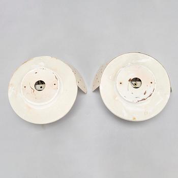 Paavo Tynell, a pair of mid-20th-century '2050' wall/ outdoor lights for Taito, Finland.