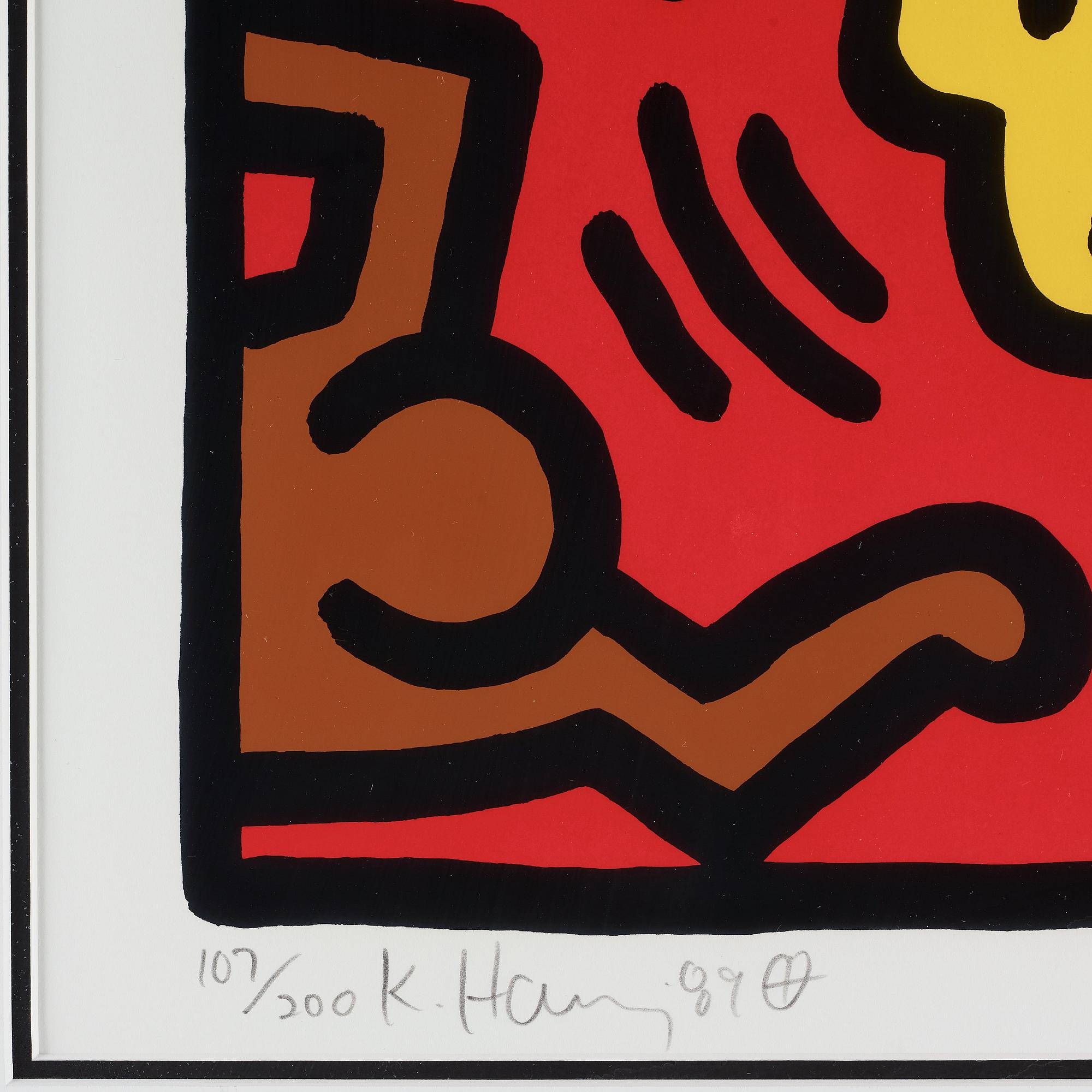 Keith Haring, "Untitled, Pl. 1", from "Pop Shop IV series".