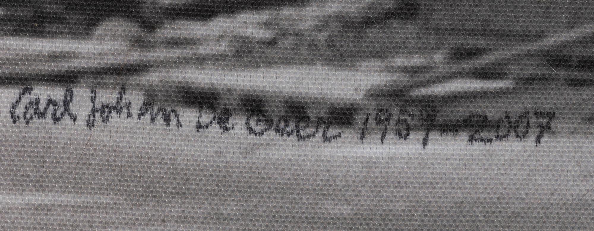 Carl Johan De Geer,  photo sublimation signed and dated 1959-2007. Numbered 1/3.