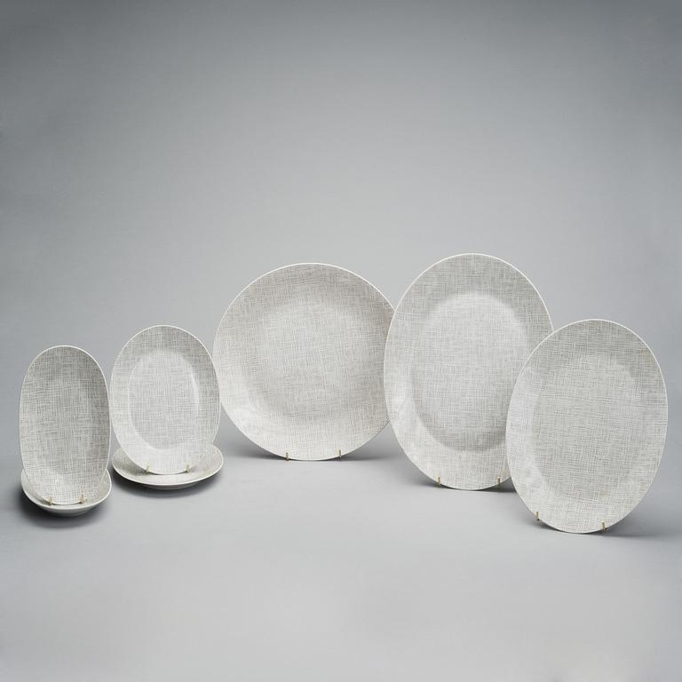 MATSERVIS, 78 delar, porslin, " Form 2000", Richard S. Latham & Raymond Loewy, Rosenthal 1900-talets mitt.