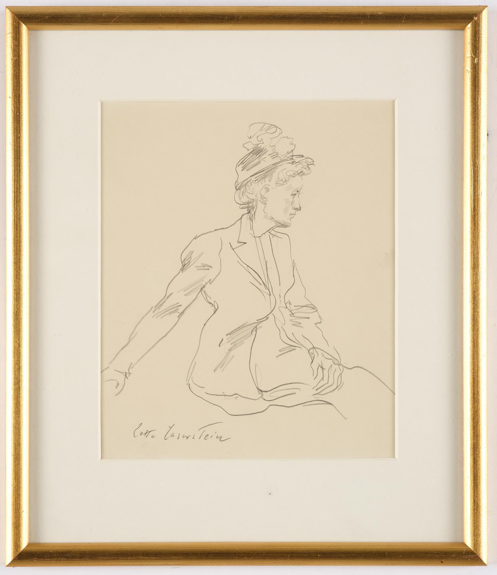 Lotte Laserstein, Seated woman in profile.