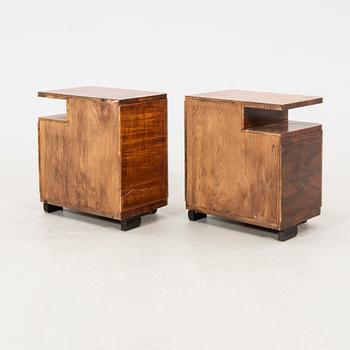 Pair of Art Deco bedside tables, early 20th century.