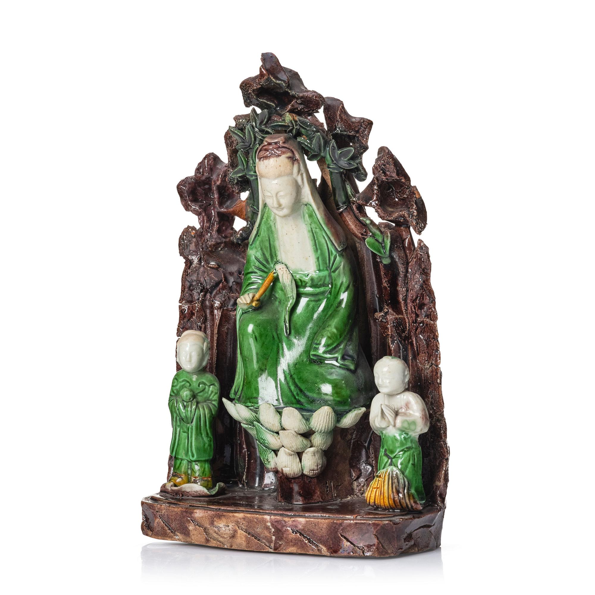 Skulptur, porslin. Qingdynastin, Kangxi (1662-1722).