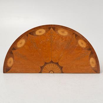 A pair of Sheraton-style marquetry consoles, circa 1900.