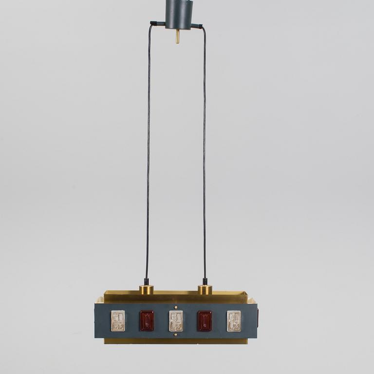TAKLAMPA, Einar Bäckström, Malmö, 1960-tal. Längd 48 cm.