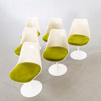 Eero Saarinen, stolar, 6 st, "Tulip", Knoll International, 1900-talets slut.