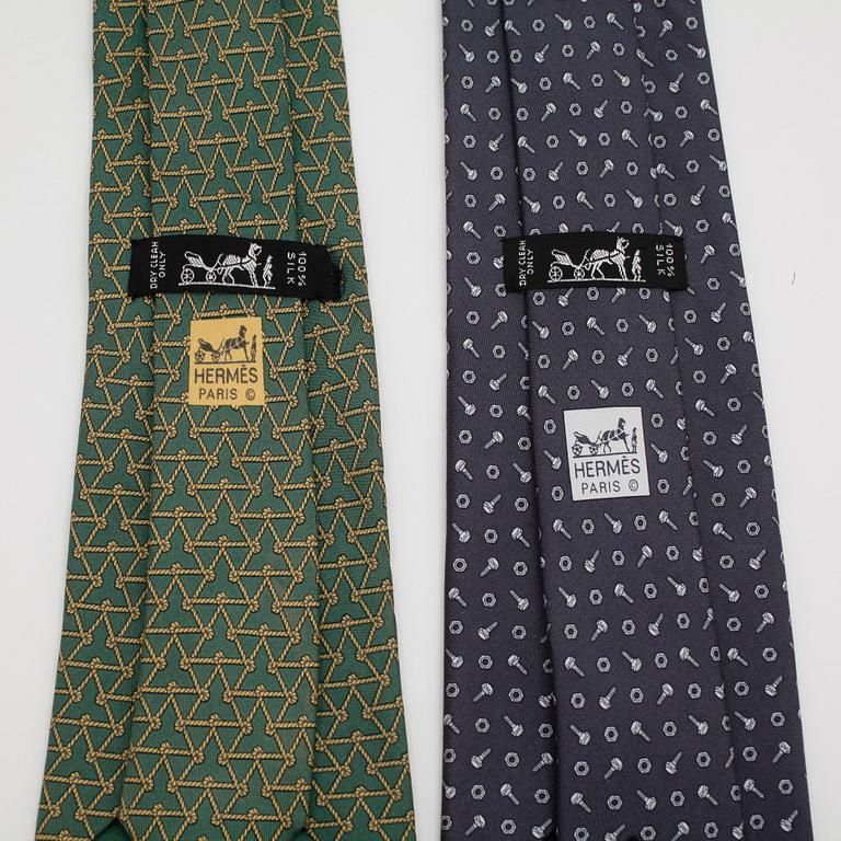 HERMÈS, two silk ties.