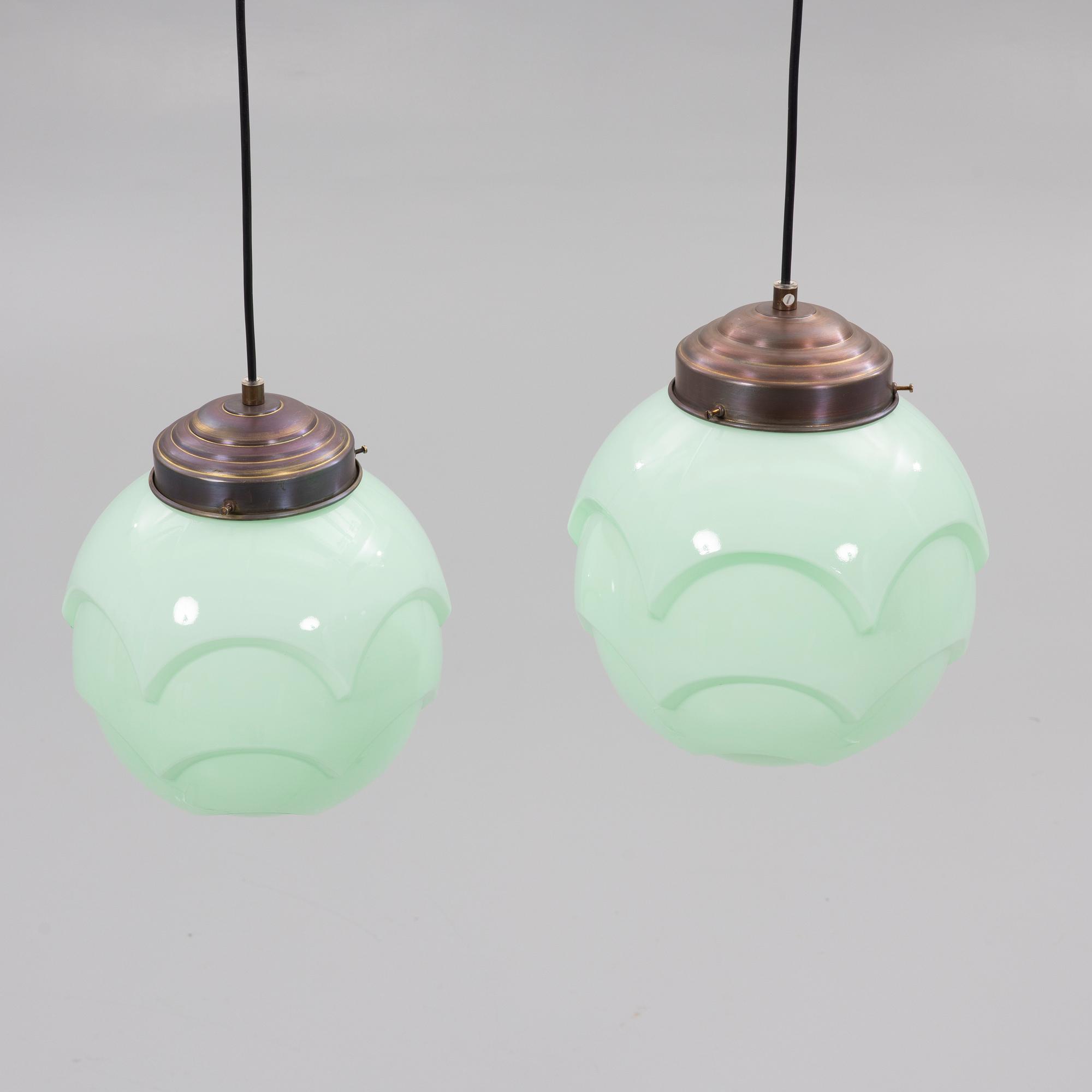 Ceiling lamps, a pair, vintage.