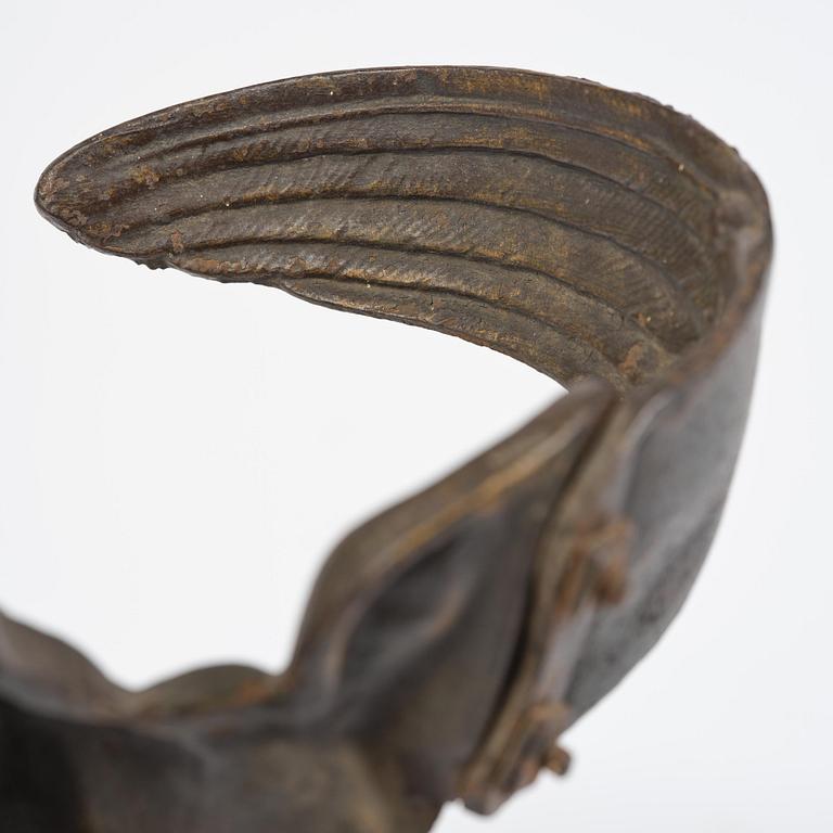A French cast-iron umbrella stand, late 19th century.