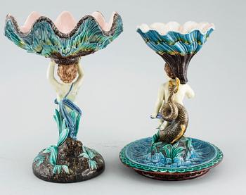 Two majolica bowls from Rörstrand, late 19th century.