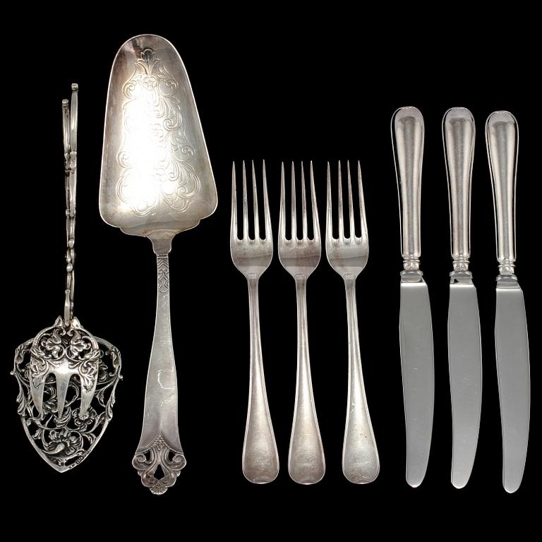 PARTI SILVER, 26 delar, 1900-tal. Total vikt 845 g.