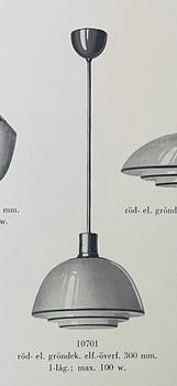 Harald Notini, taklampor 1 par, modell "10701", Arvid Böhlmarks Lampfabrik, 1930-tal.