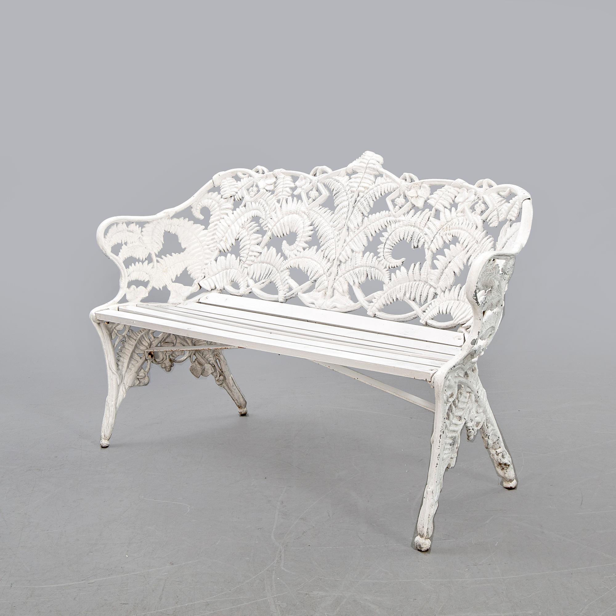 A painted metal garden sofa second half of the 20th century.