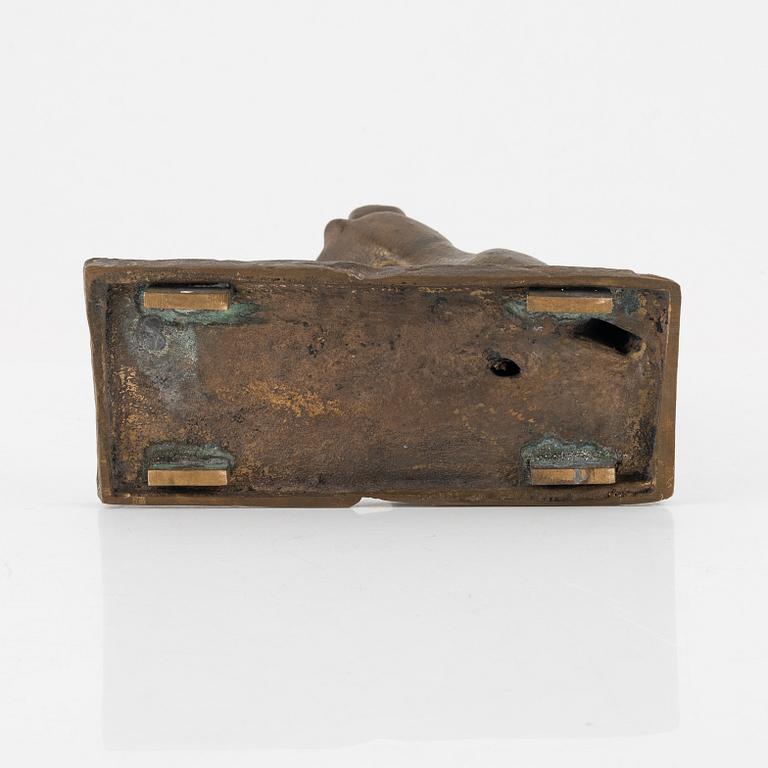 Bror Marklund, sculpture, signed and numbered, bronze, height 23 cm. (2).