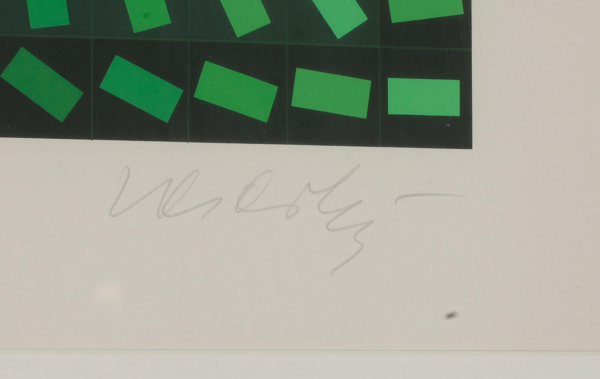 VICTOR VASARELY, färglitografi, signerad o numrerad: 75/100.