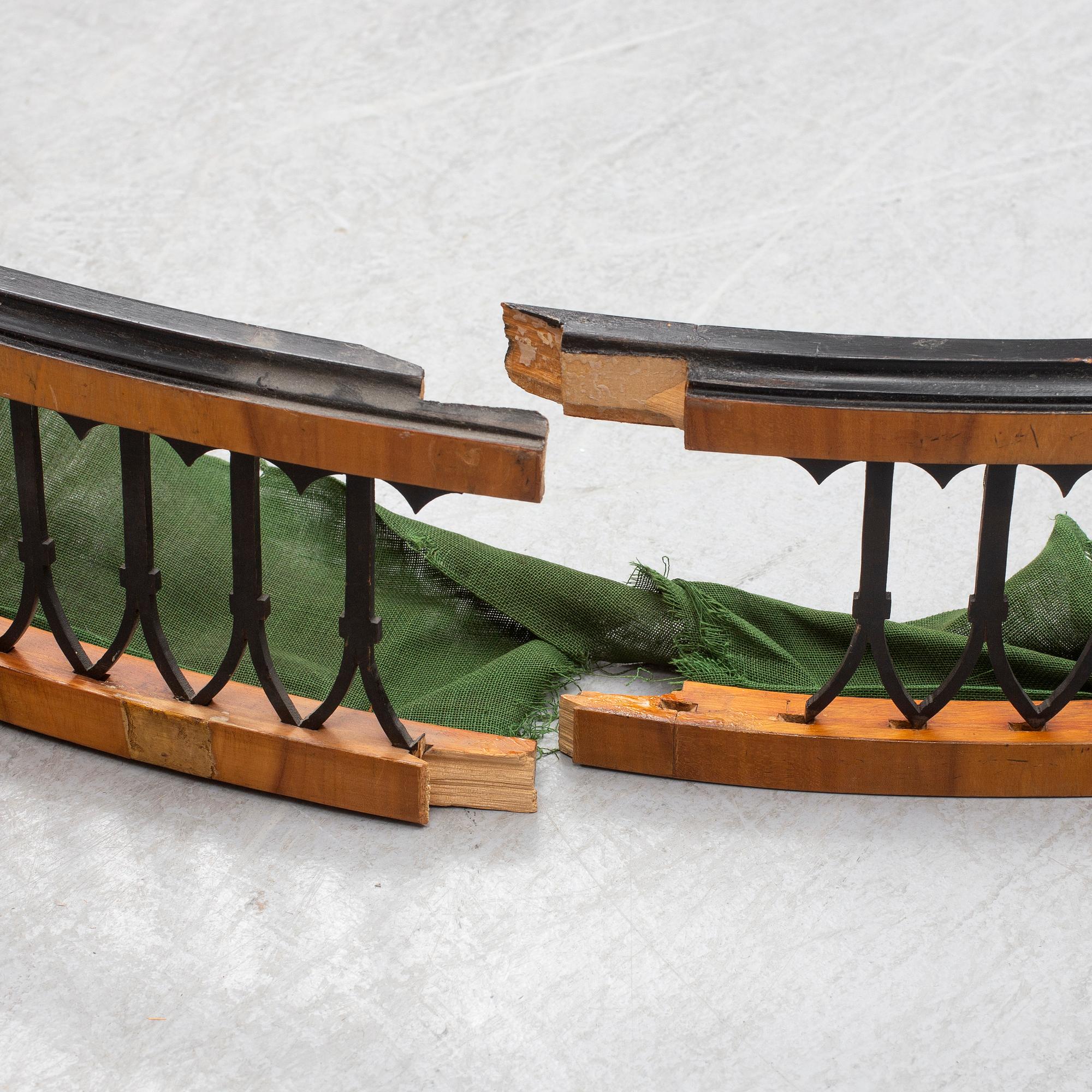 A mid 19th century Biedermeier bedframe.