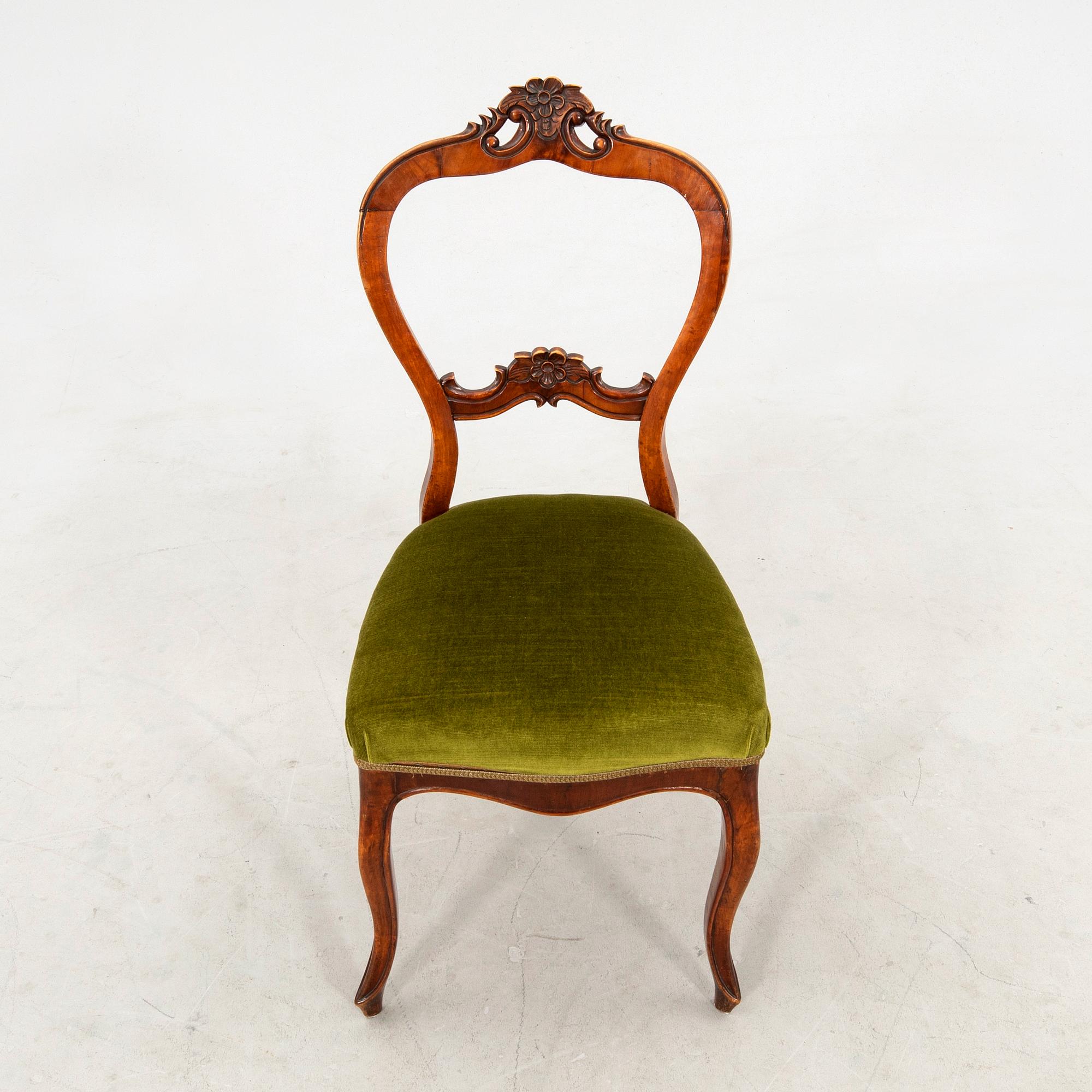 Damskrivbord samt stol nyrokoko sent 1800-tal.