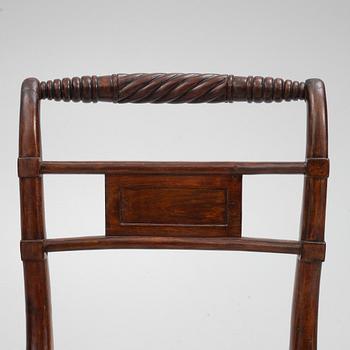 Five Empire Chairs, probably Lindome, Sweden, first half of the 19th Century.