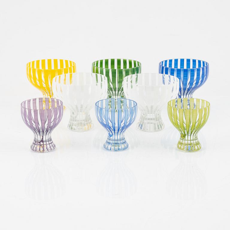 A set of eight 'Strikt' glasses, Johansfors, 1950's.