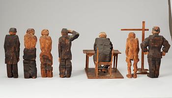 Axel Petersson Döderhultarn, "Beväringsmönstring" (The Enrollment Act), 8 pieces.