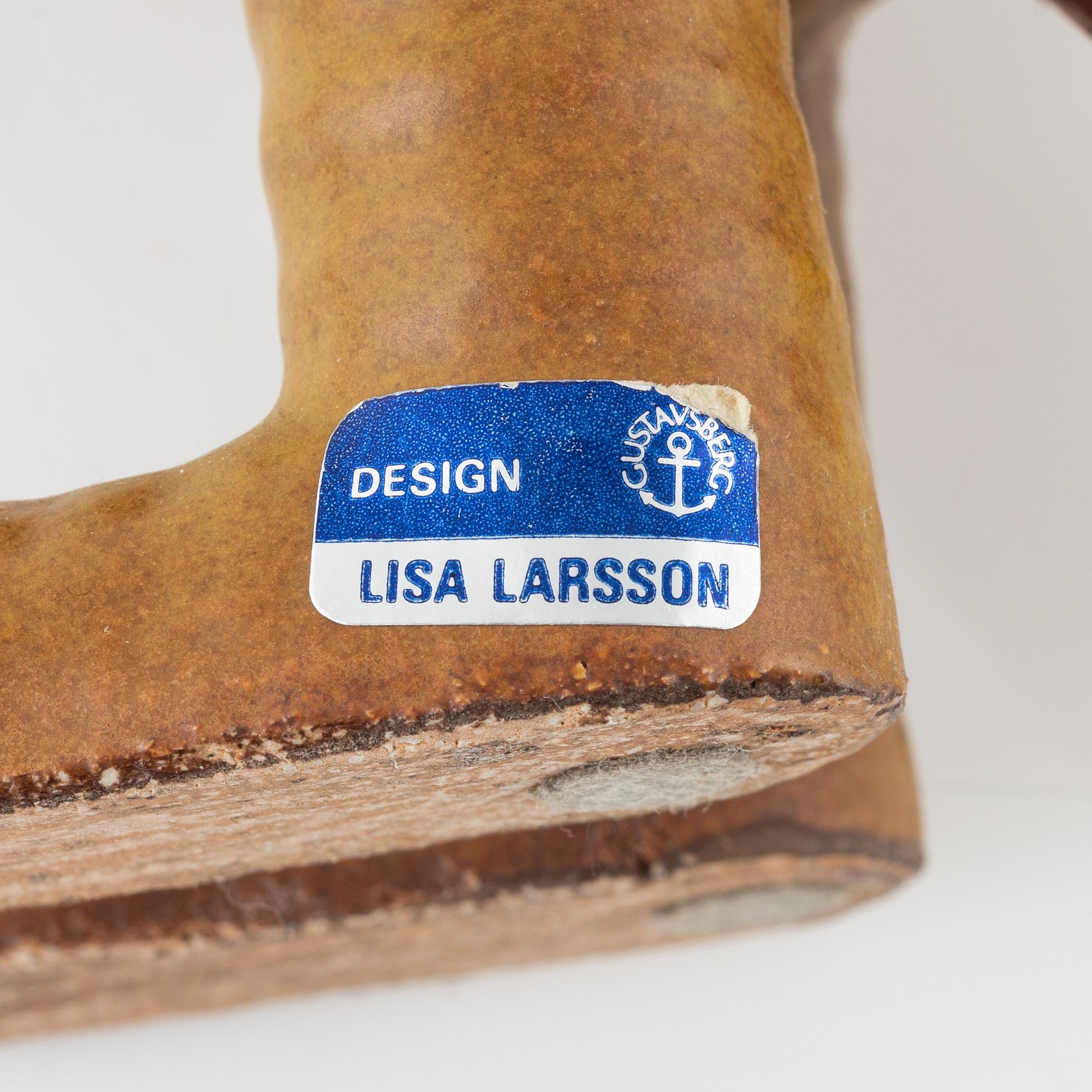 Lisa Larson, figurin i två delar, stengods, Gustavsberg. "Känguru", i produktion 1966-1979.