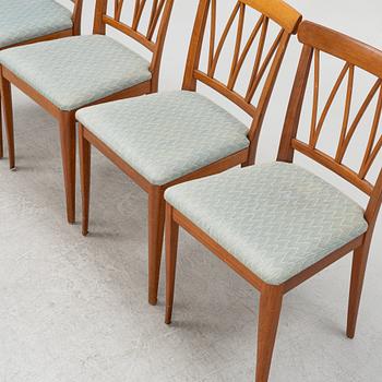 Carl Malmsten, four 'Pyramid' mahogany chairs, second half of the 20th century.