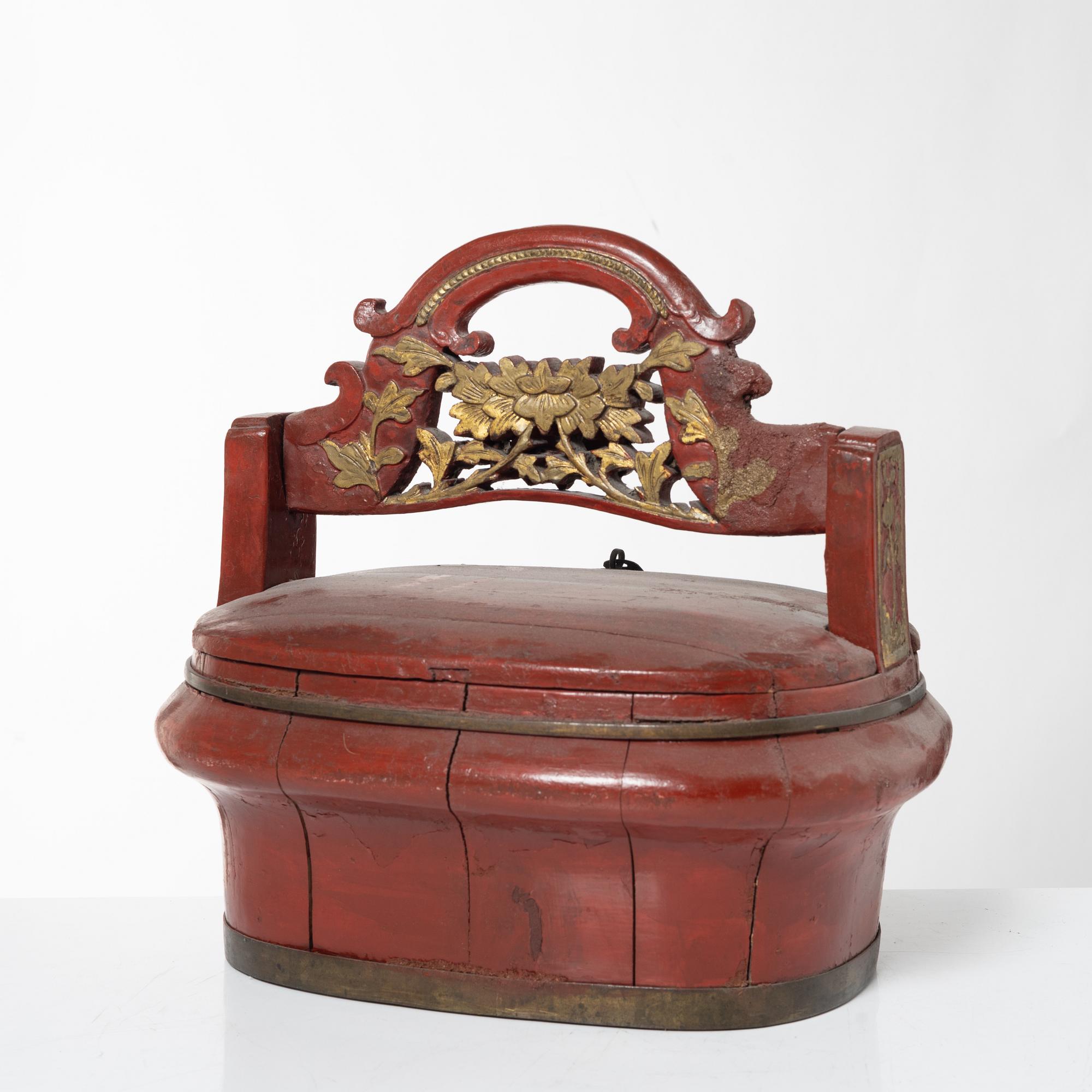 A group of three red wooden vessels, China/Southeast Asia, 20th century.