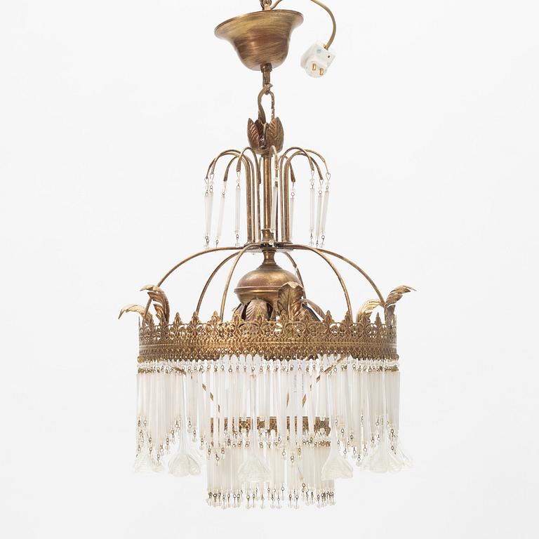 An Art Noveau celing lamp, 20th Century.