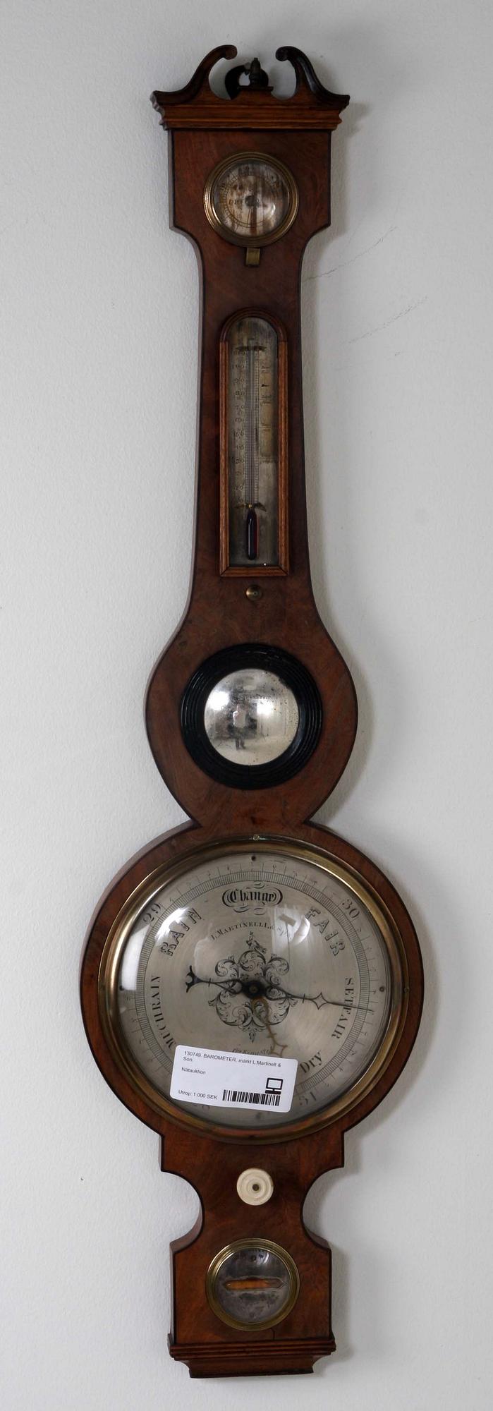 BAROMETER, märkt L.Martinelt & Son.