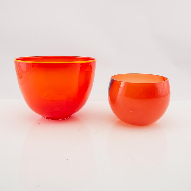 Berit Johansson, 2 bowls, one signed Pukeberg 2007.