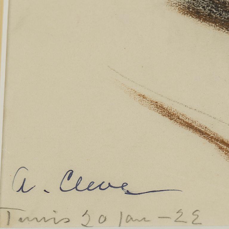 AGNES CLEVE, pastel, signed and dated Tunis -22.