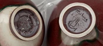 VAS samt SKÅL, stengods, Berndt Friberg, Gustavsberg.