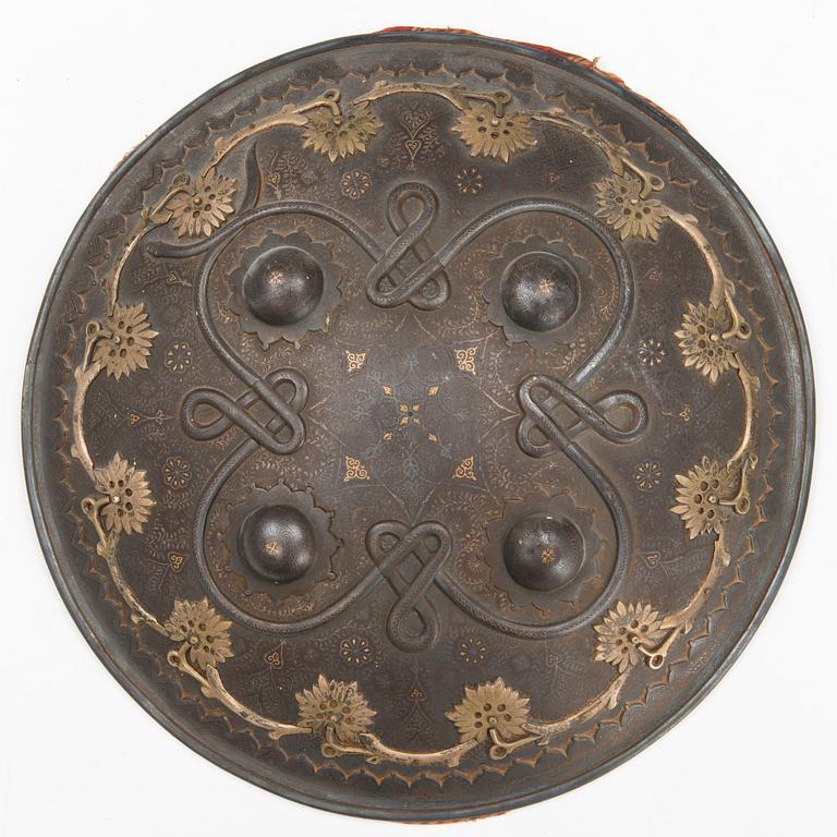 A 19th Century Indo-persian Dhal Separ steel shield.