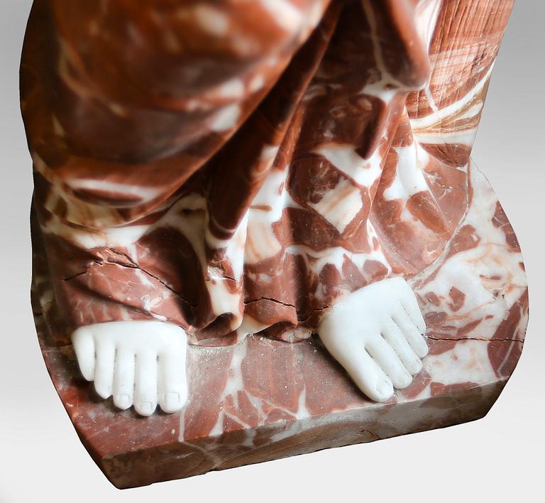 TRÄDGÅRDSSKULPTUR / FONTÄN, marmor, modern tillverkning.