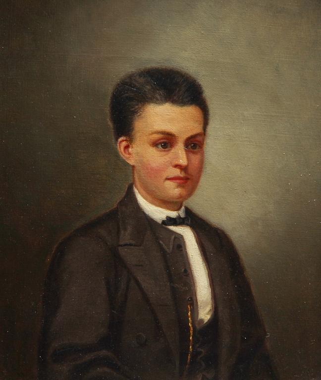 OKÄND KONSTNÄR, olja på duk, 1800-tal.