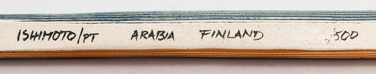Fujiwo Ishimoto, maljakko, keramiikkaa, signeerattu, Arabia Finland.